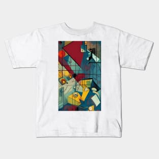 Cubist Line Composition Kids T-Shirt